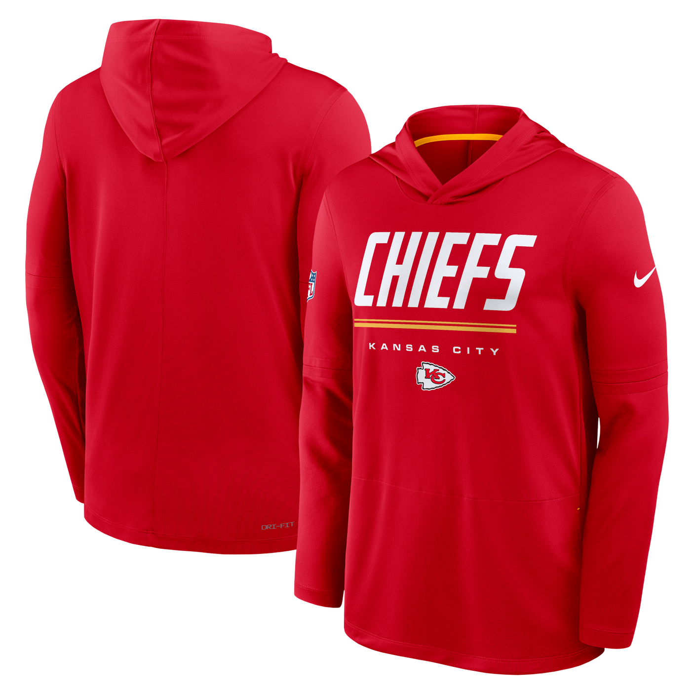 Chiefs 2026 Nike Men's Dri-Fit Lightweight Long Sleeve Hoodie Top