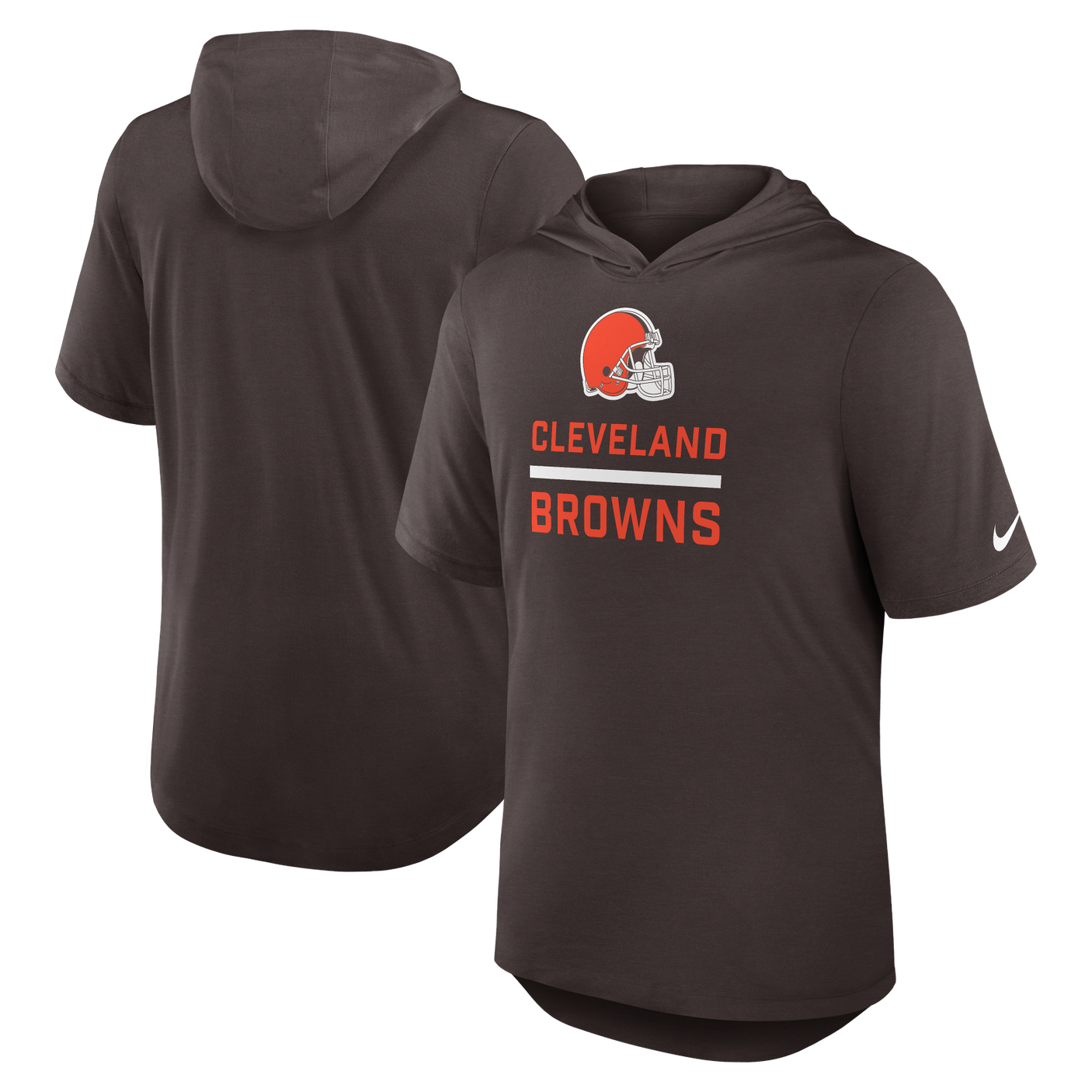 Browns 2025 Nike Men's Short Sleeve Hoodie Top