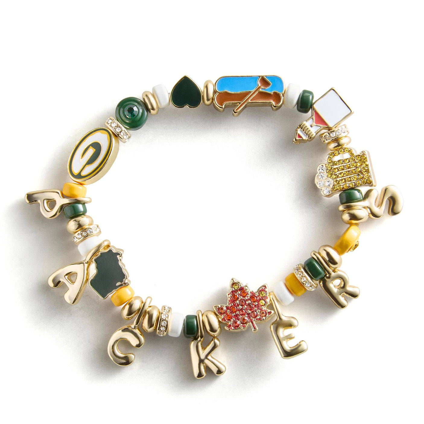 Packers Motif Beaded Bracelet