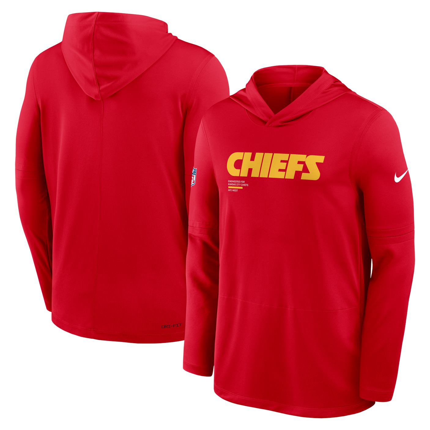 Chiefs 2025 Nike Men's Dri-Fit Lightweight Long Sleeve Hoodie Top
