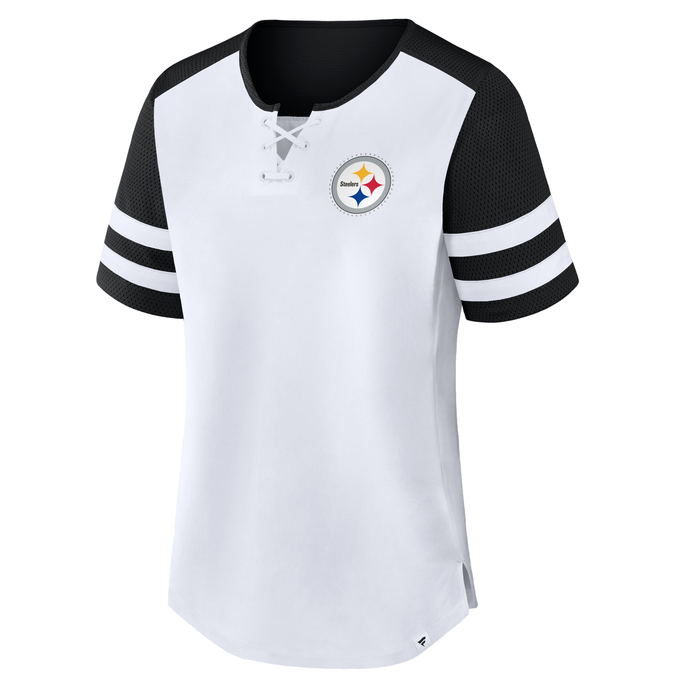 Steelers 2026 Fanatics Women's Low Hip Athena T-Shirt