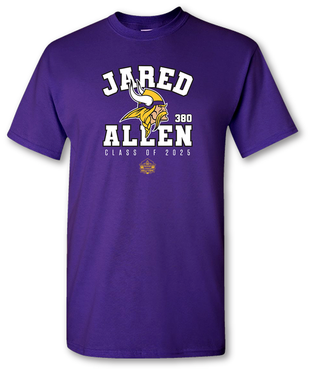 Jared Allen Vikings Class of 2025 Enshrinee T-Shirt