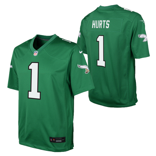 Eagles Jalen Hurts Color Rush Youth Nike Game Jersey