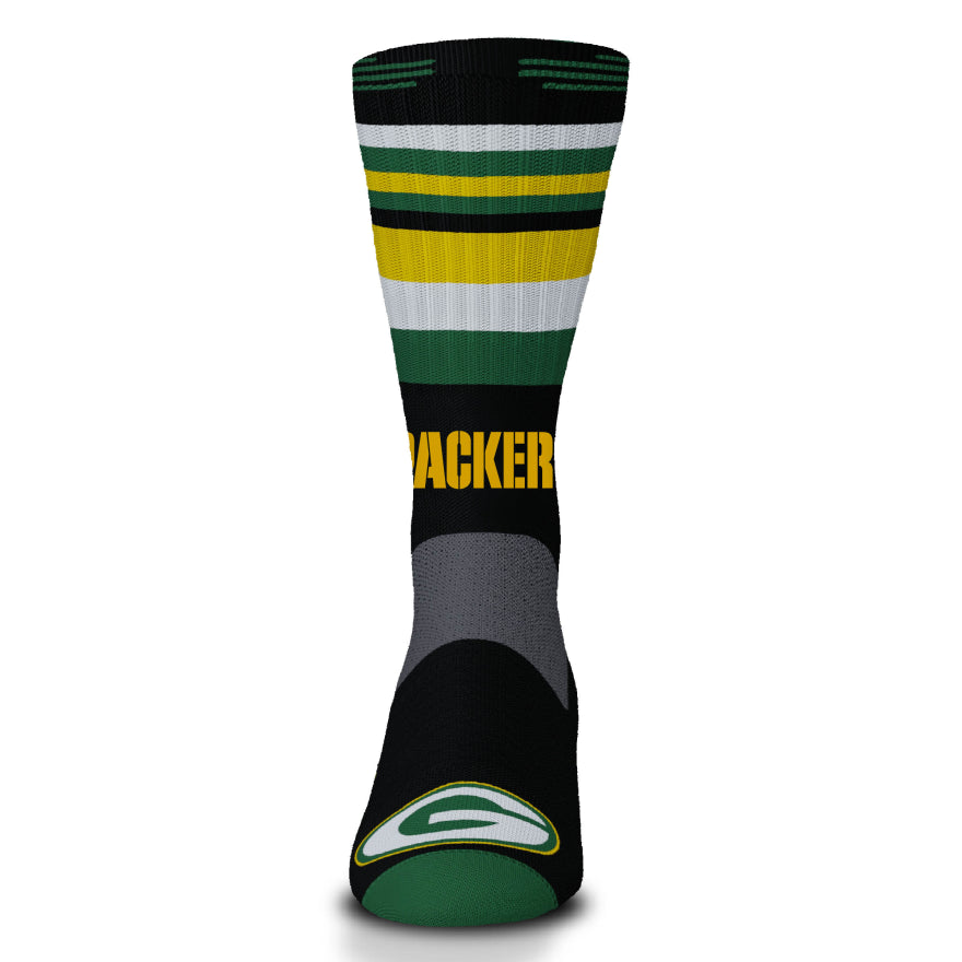 Packers For Bare Feet Flash Rave Crew Socks
