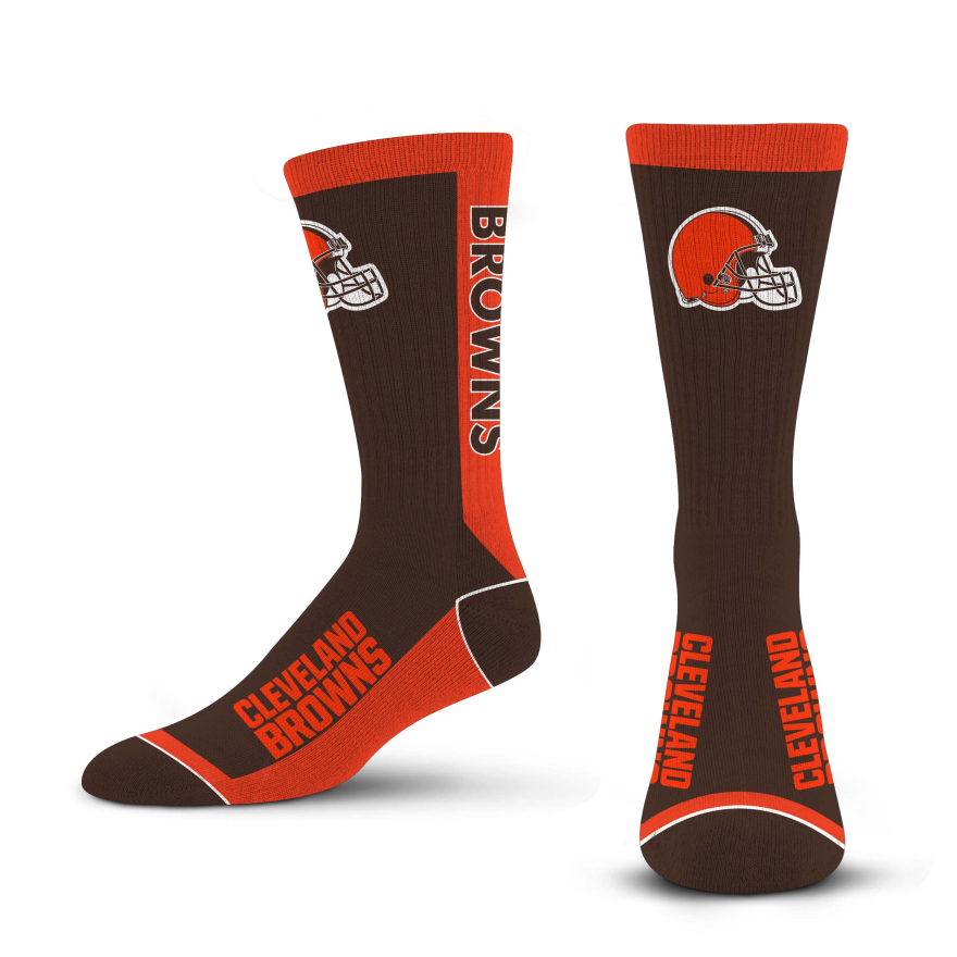 Browns Men's MVP Crew Socks Pro Football Hall of Fame