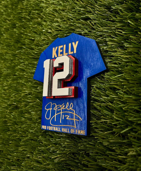 Jim Kelly Wood Jersey Jumbo Magnet