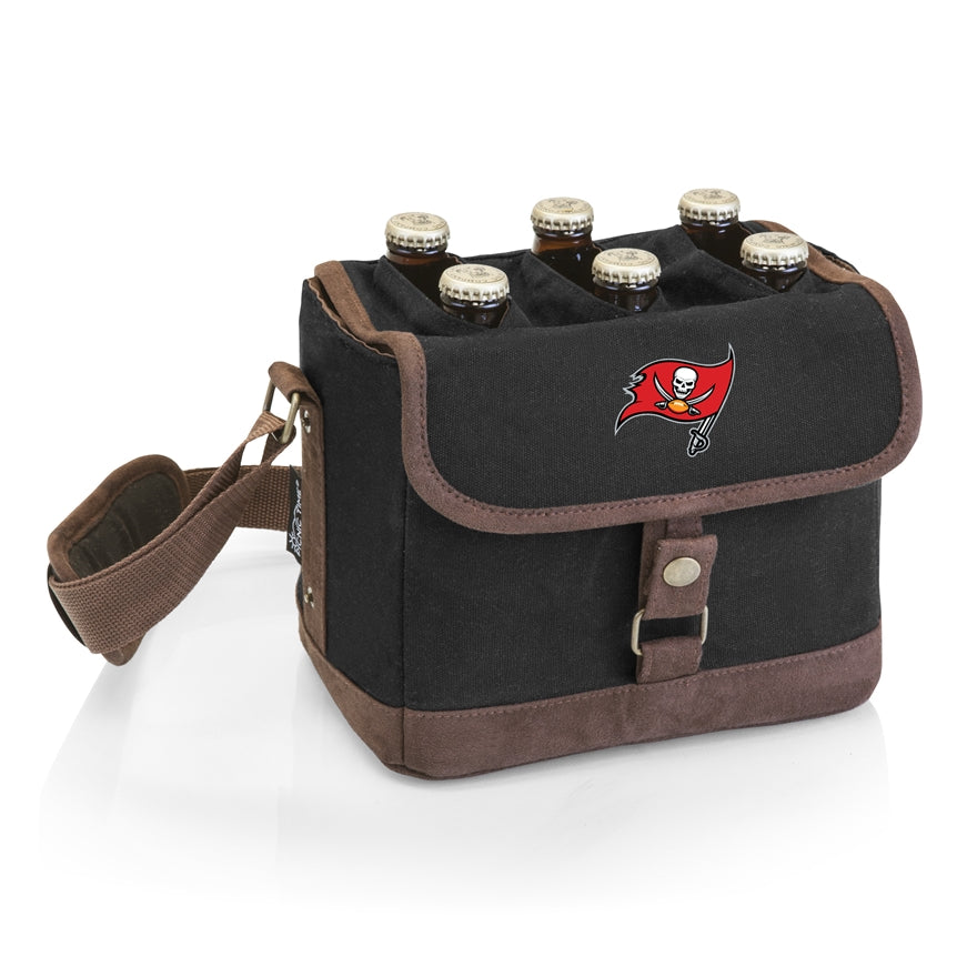Buccaneers Beer Caddy Cooler Tote with Opener by Picnic Time Pro Football Hall of Fame