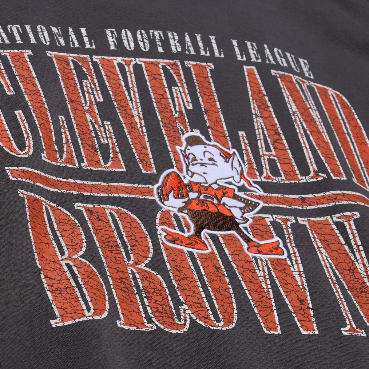 Browns 2026 Mitchell & Ness Men's Vintage Downtown Logo Crewneck Pro Football Hall of Fame