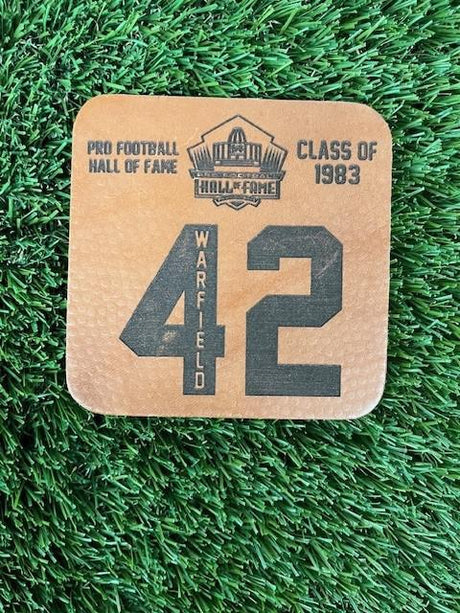 Paul Warfield Leather Player Coaster