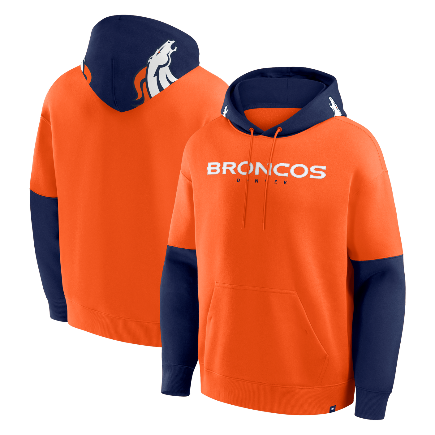 Broncos 2025 Men's Fanatics Helmet Fleece Sweatshirt