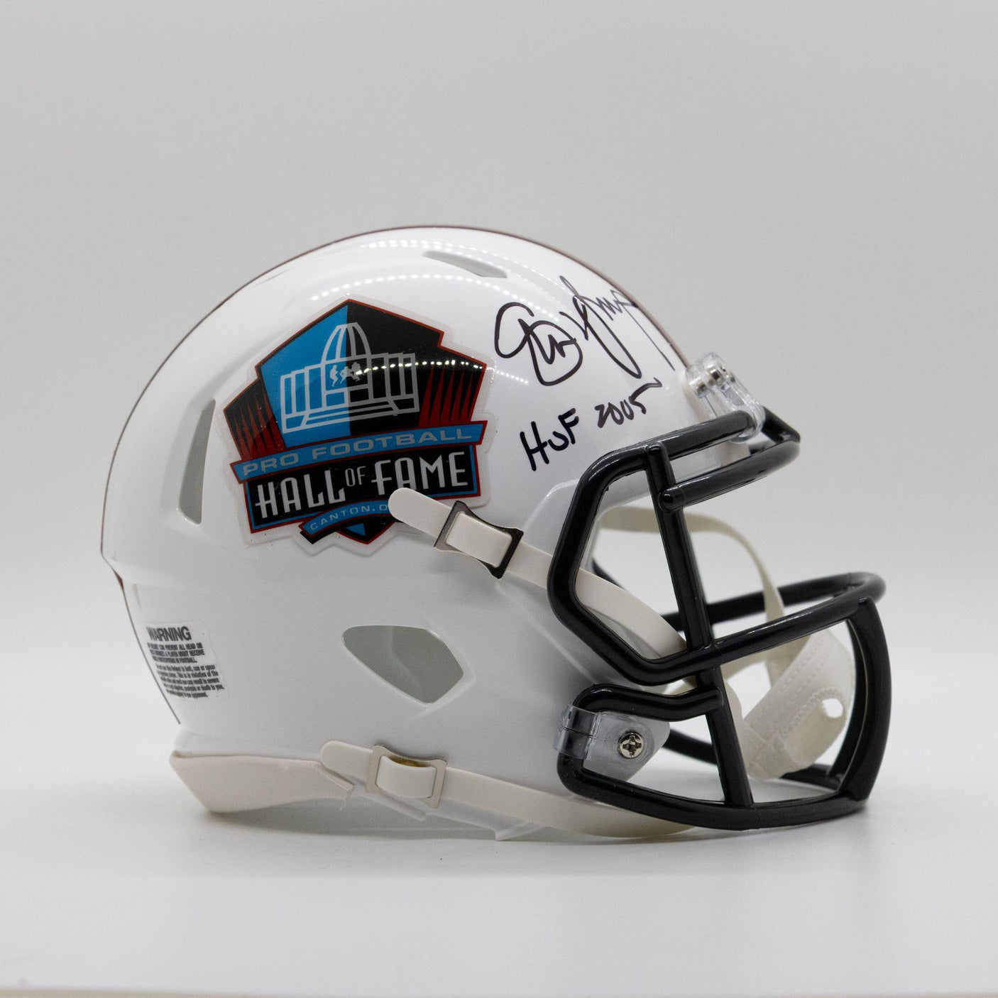 Steve Young Autographed Hall Of Fame Mini Helmet With HOF Inscription