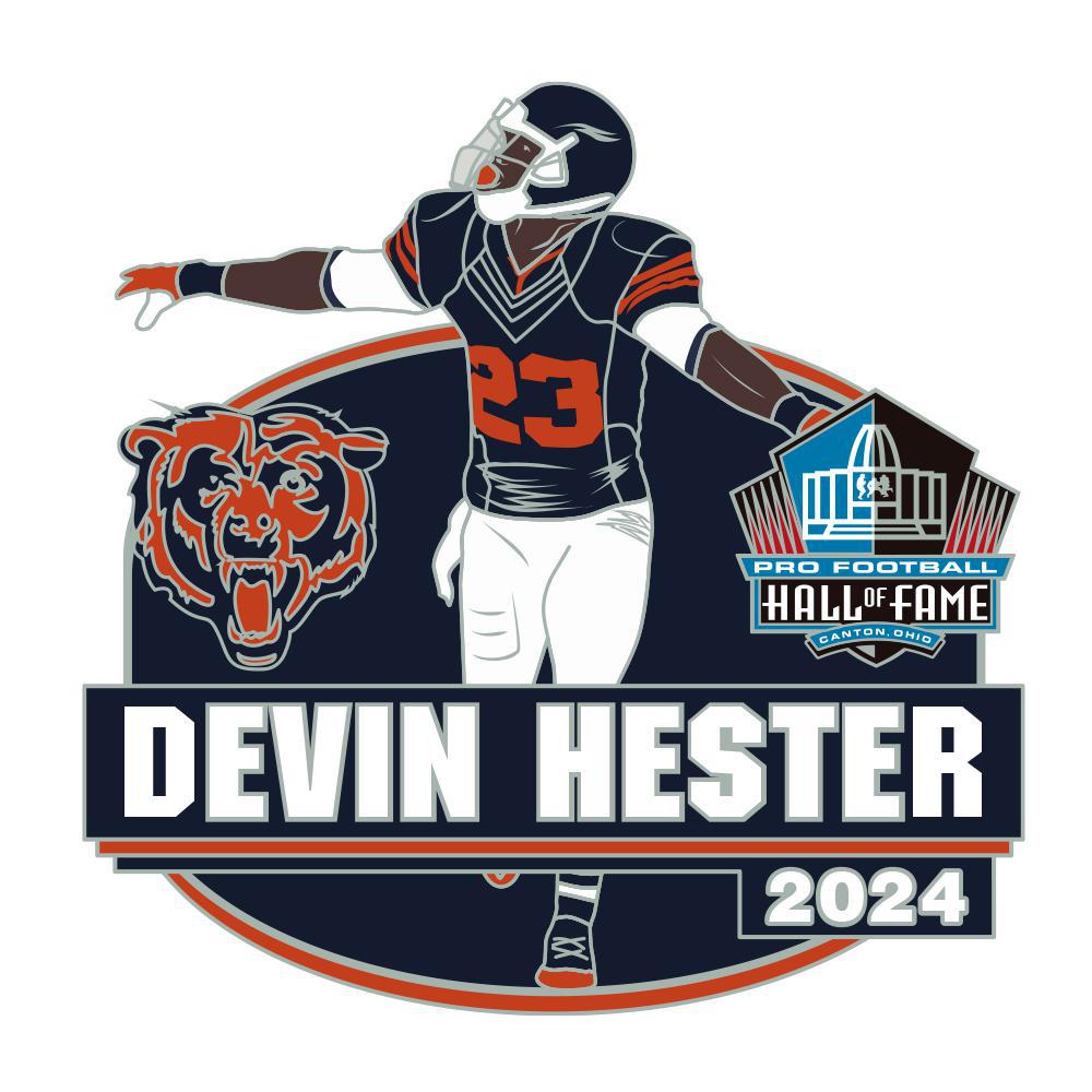 Devin Hester Class of 2024 Action Pin Pro Football Hall of Fame