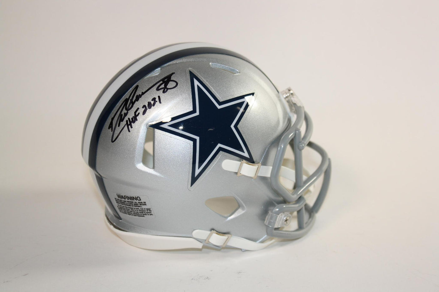 Drew Pearson Autographed Cowboys Mini Helmet With HOF Inscription