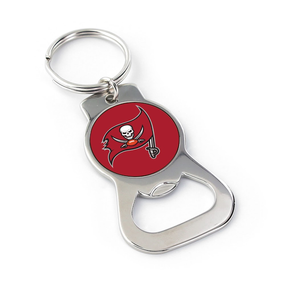 Buccaneers Silver Bottle Opener Keychain