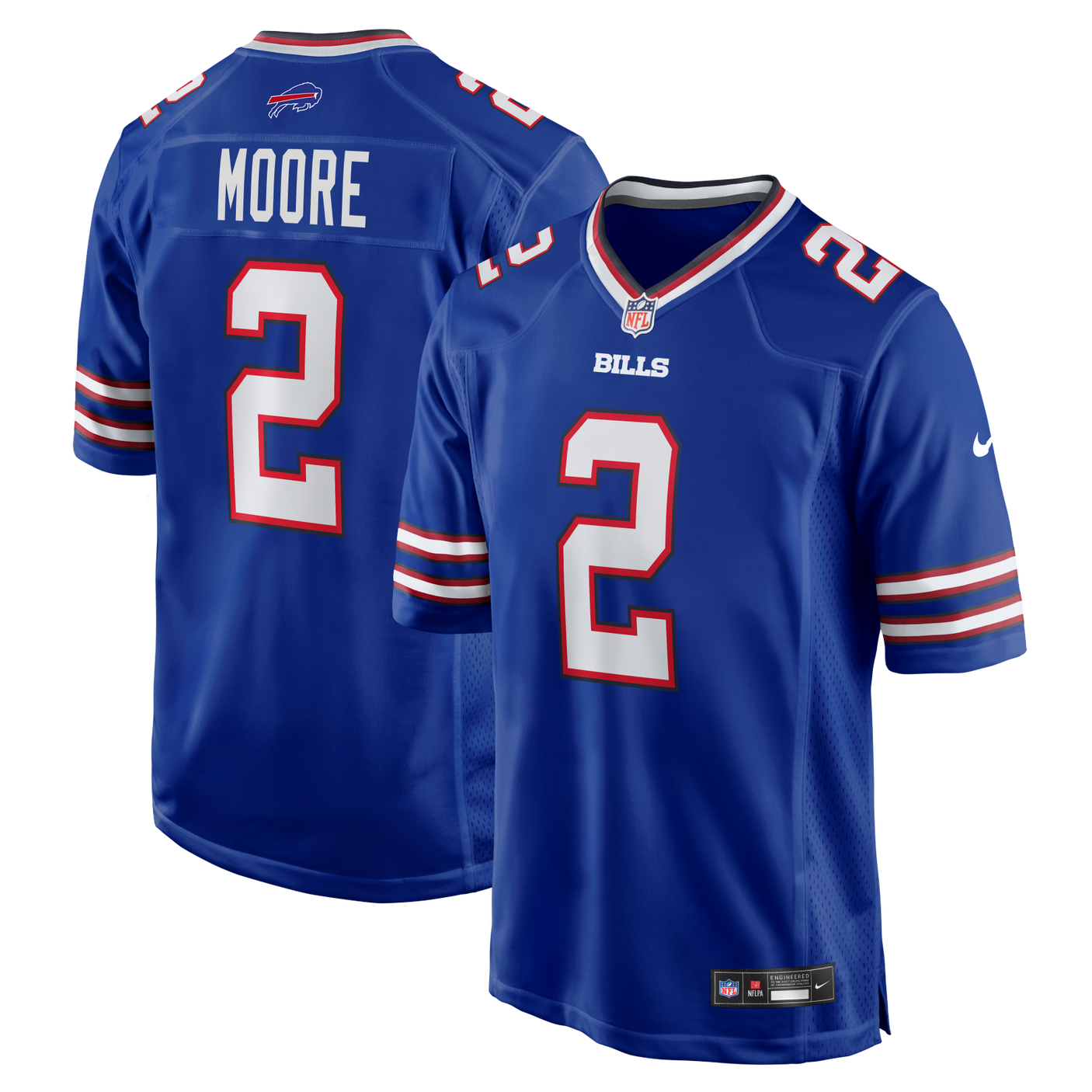 Bills DJ Moore 2026 Nike Men's Royal Home Game Jersey