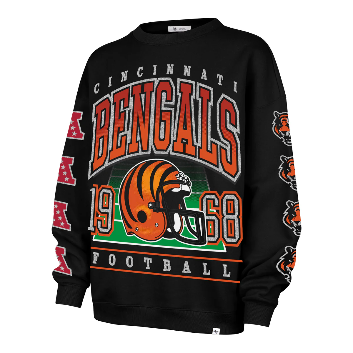 Bengals 2025 '47 Brand Women's Go Big Oversized Crewneck