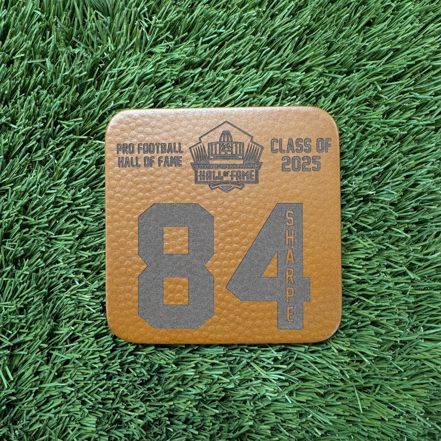 Sterling Sharpe Packers Class of 2025 Leather Player Coaster