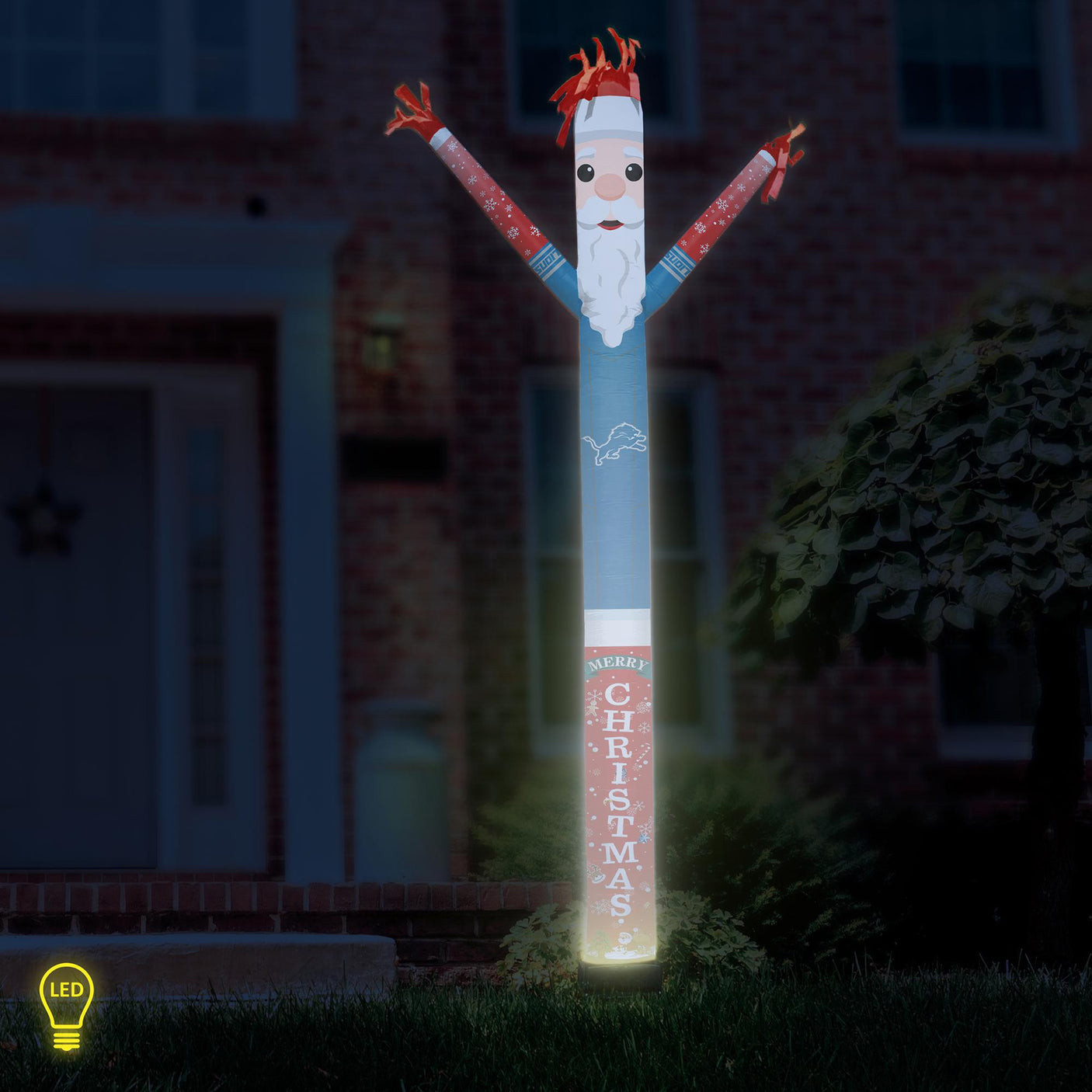 Lions Team Pride Inflatable Crazy Christmas Santa Sports Fan