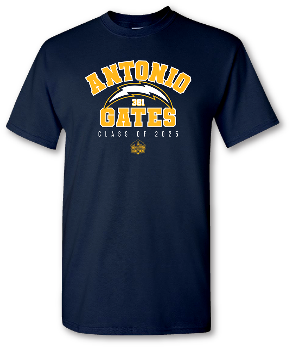 Antonio Gates Chargers Class of 2025 Enshrinee T-Shirt