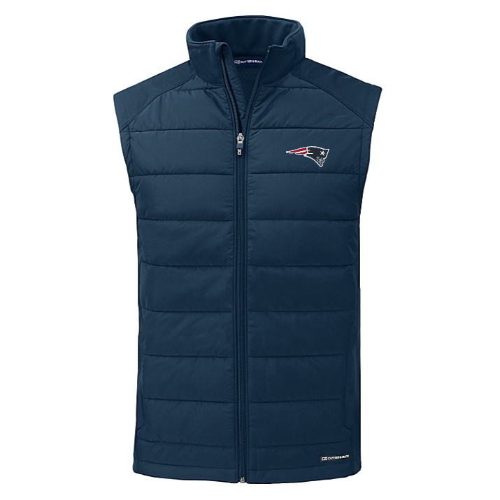 Patriots Cutter and Buck Men's Evoke Eco Hybrid Vest