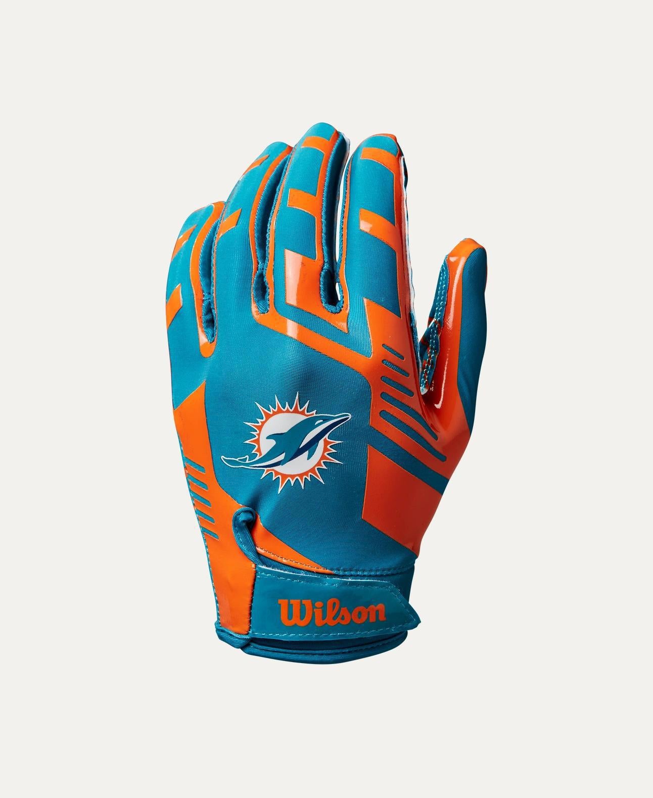 Dolphins 2025 Wilson Adult NFL Stretch Fit Receivers Gloves