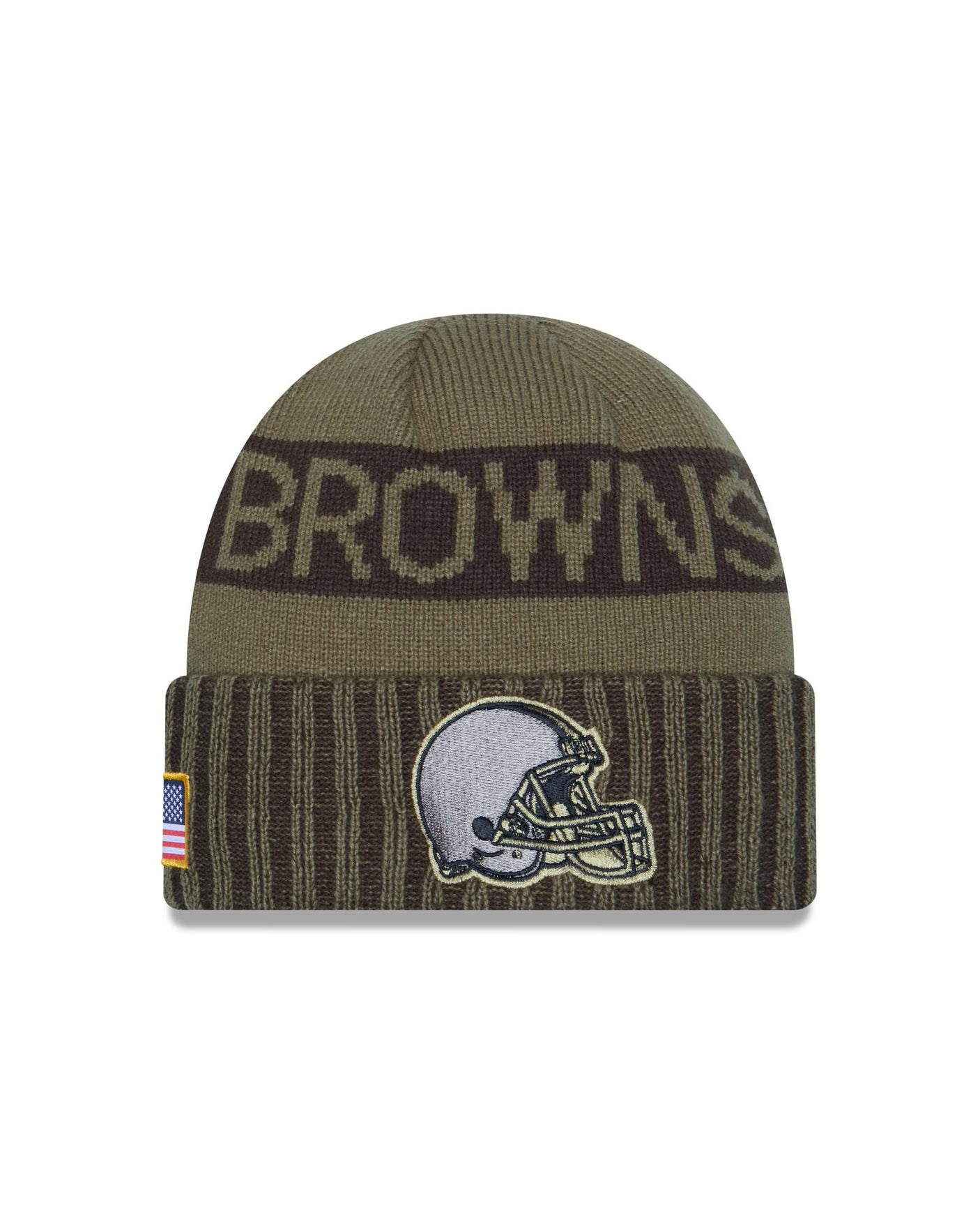 Browns 2025 Men's New Era Salute to Service Knit