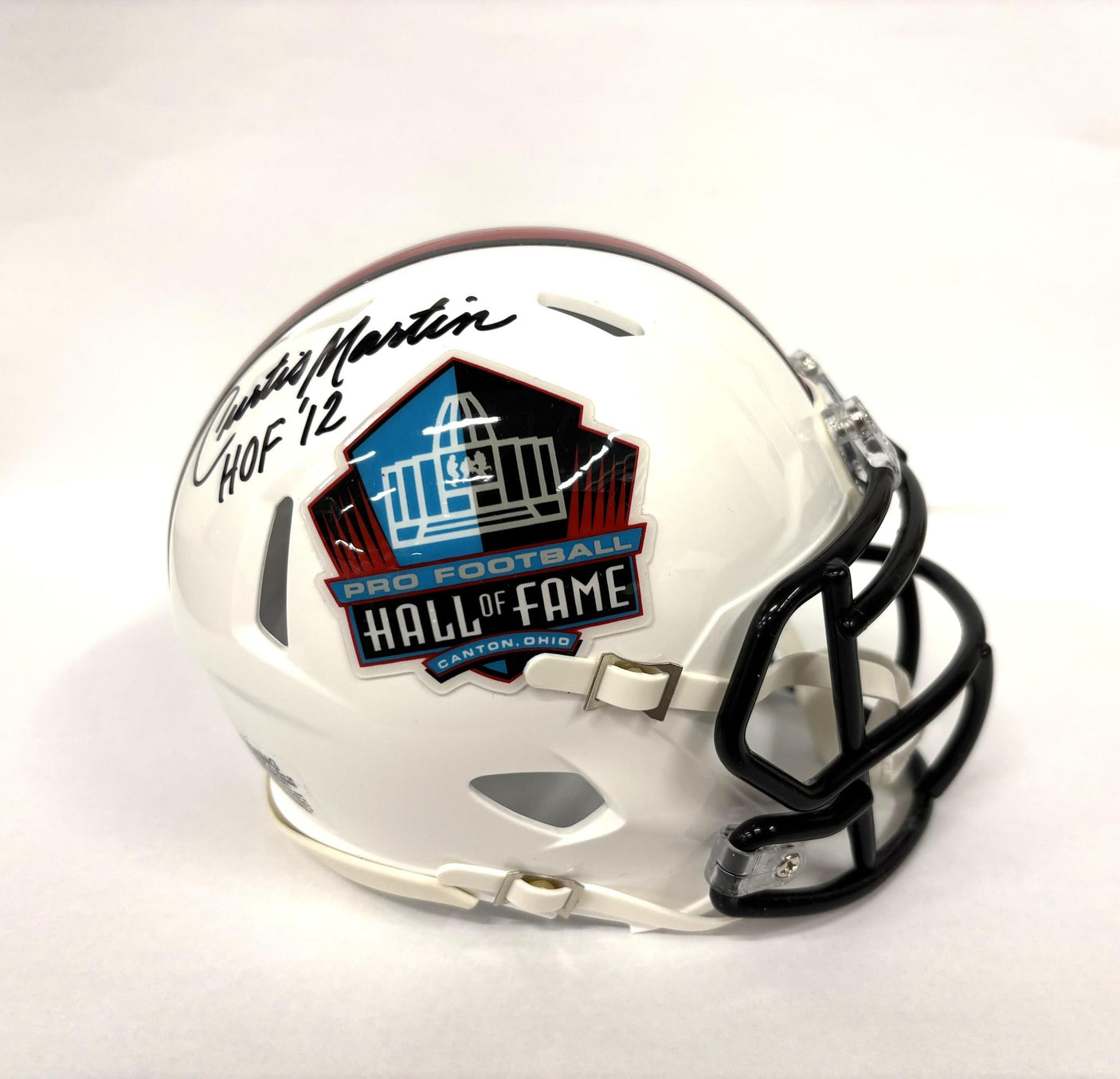 Curtis Martin Autographed Hall of Fame Speed Mini Helmet