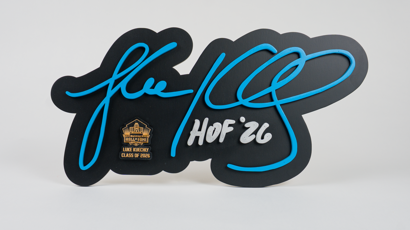 Luke Kuechly Class of 2026 3D Signature Color Wood Wall Sign - DS