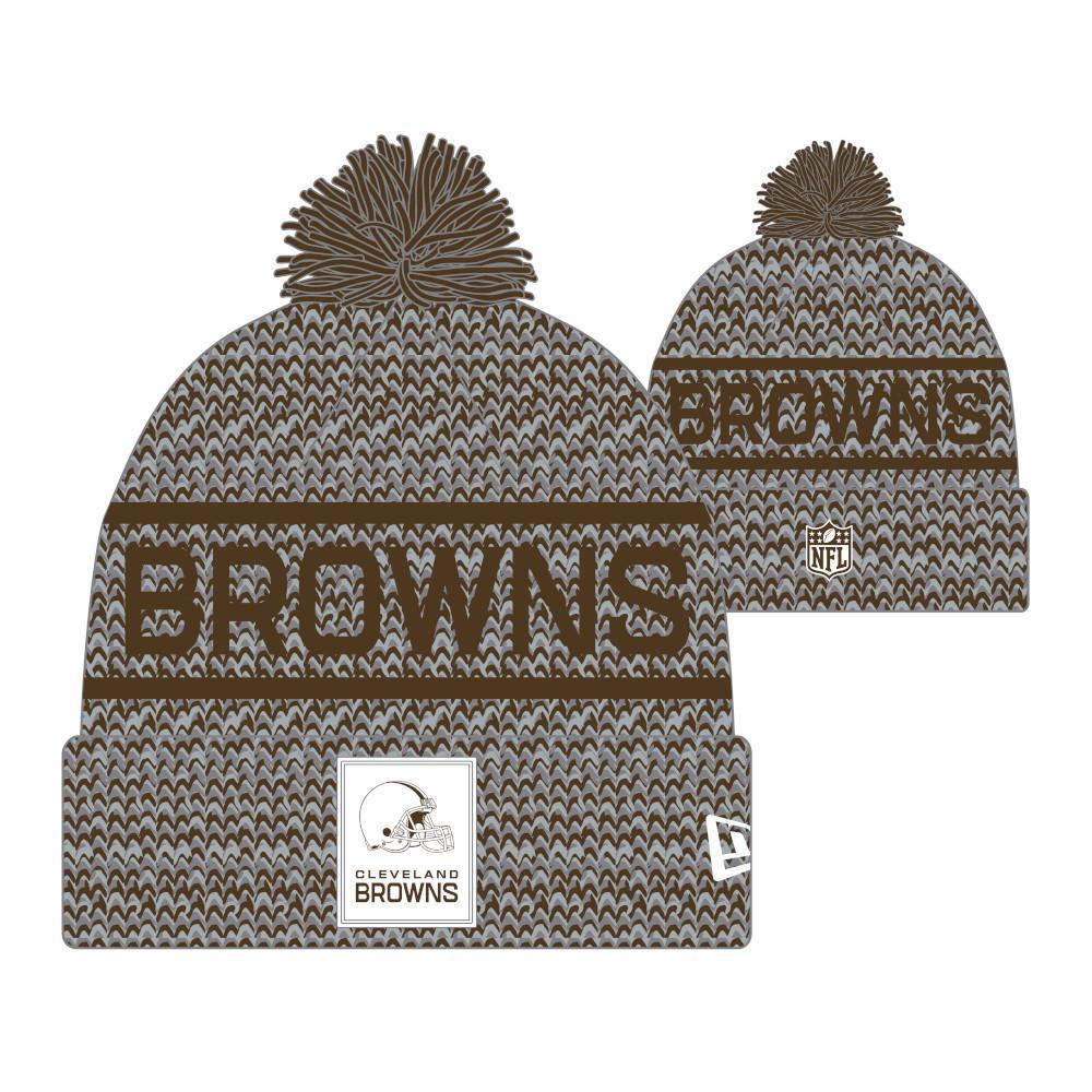 Browns 2025 Men's New Era Grey Sideline Sport Knit