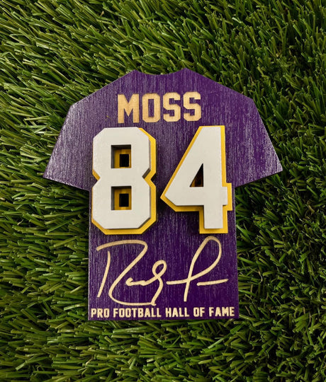 Randy Moss Wood Jersey Jumbo Magnet
