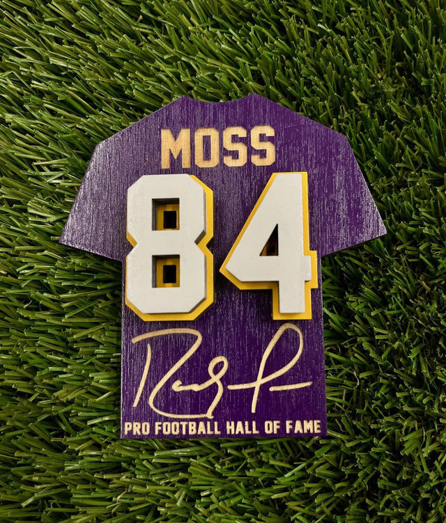 Randy Moss Wood Jersey Jumbo Magnet
