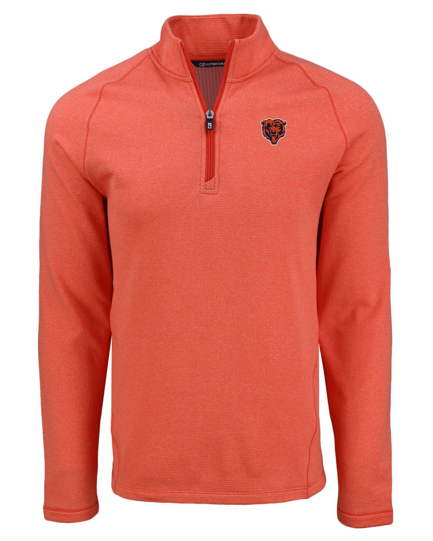 Bears Cutter and Buck Men's Orange Peshastin Eco Fleece Half Zip Pullover