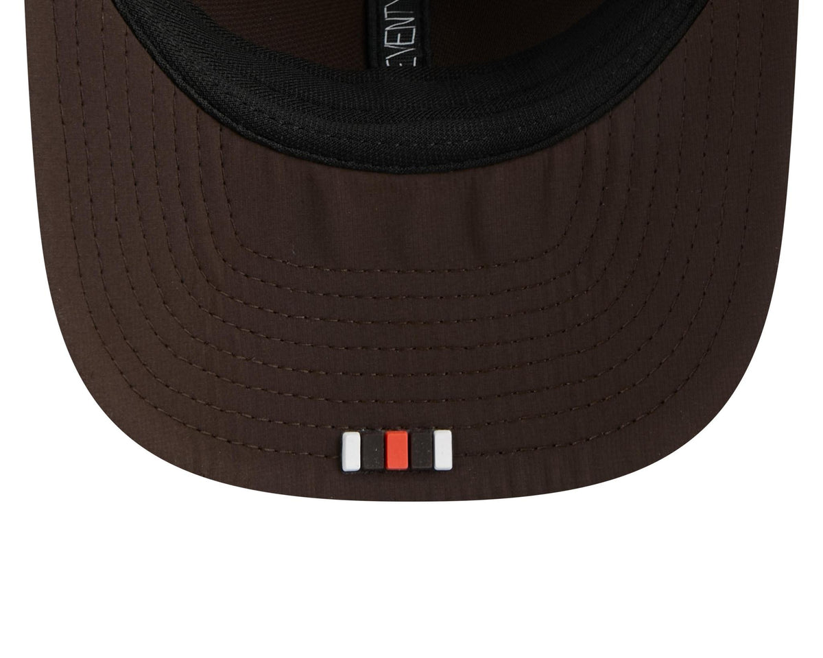 Browns 2025 New Era Men's Brown/Orange 9SEVENTY Sideline Hat Pro Football Hall of Fame