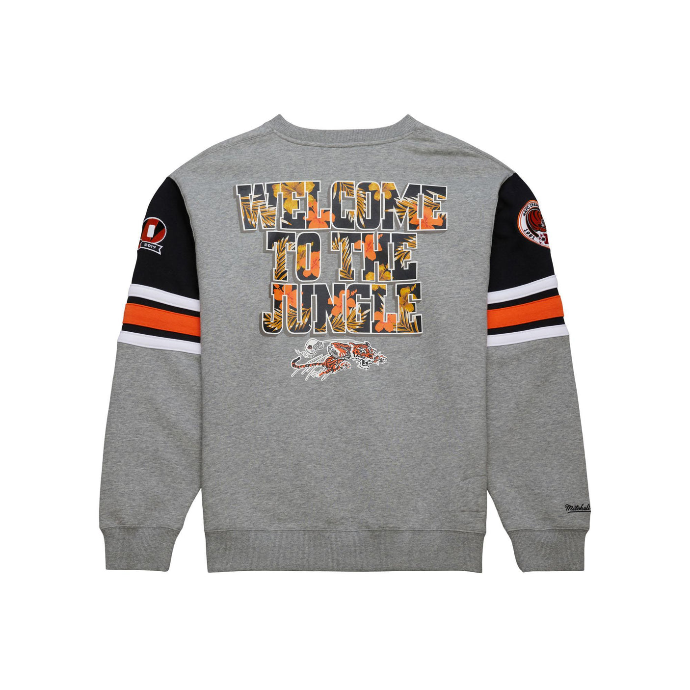 Bengals Men's Mitchell & Ness Vintage Logo All Over Crewneck