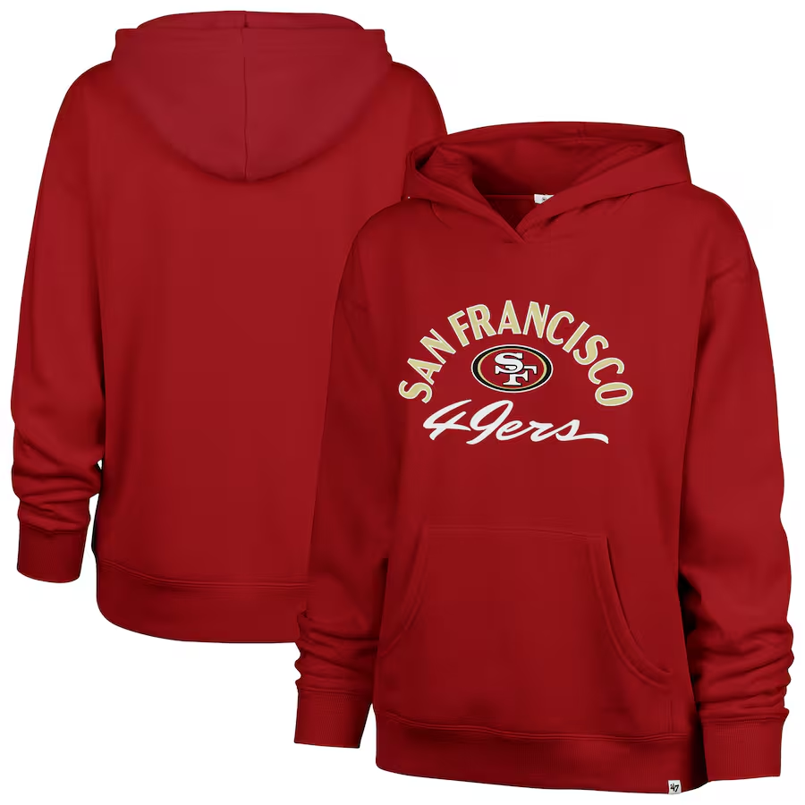 49ers 2025 '47 Brand Women's Whirlwind Naomi Hoodie