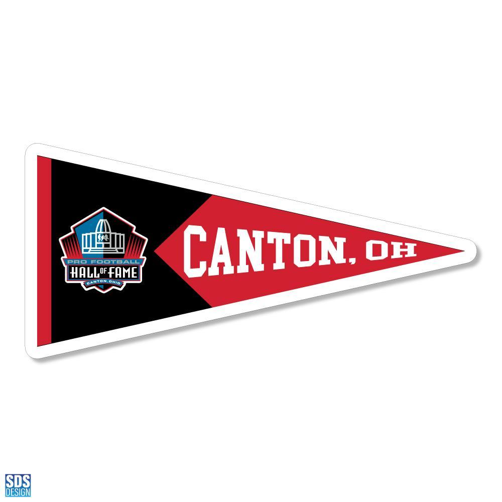 Pro Football Hall of Fame 3" Pennant Vinyl Decal