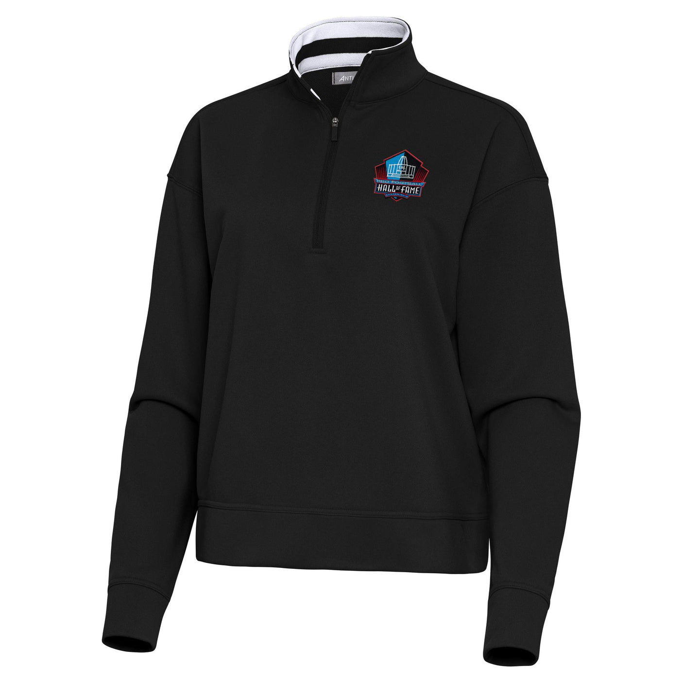 Hall of Fame Antigua Women's Black Goddess 1/2 Zip Pullover