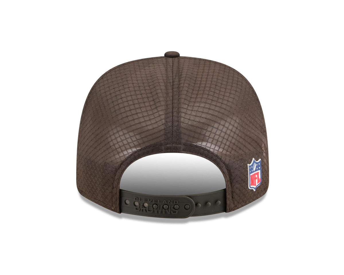 Browns 2025 New Era Men's Brown/Orange 9SEVENTY Sideline Hat Pro Football Hall of Fame