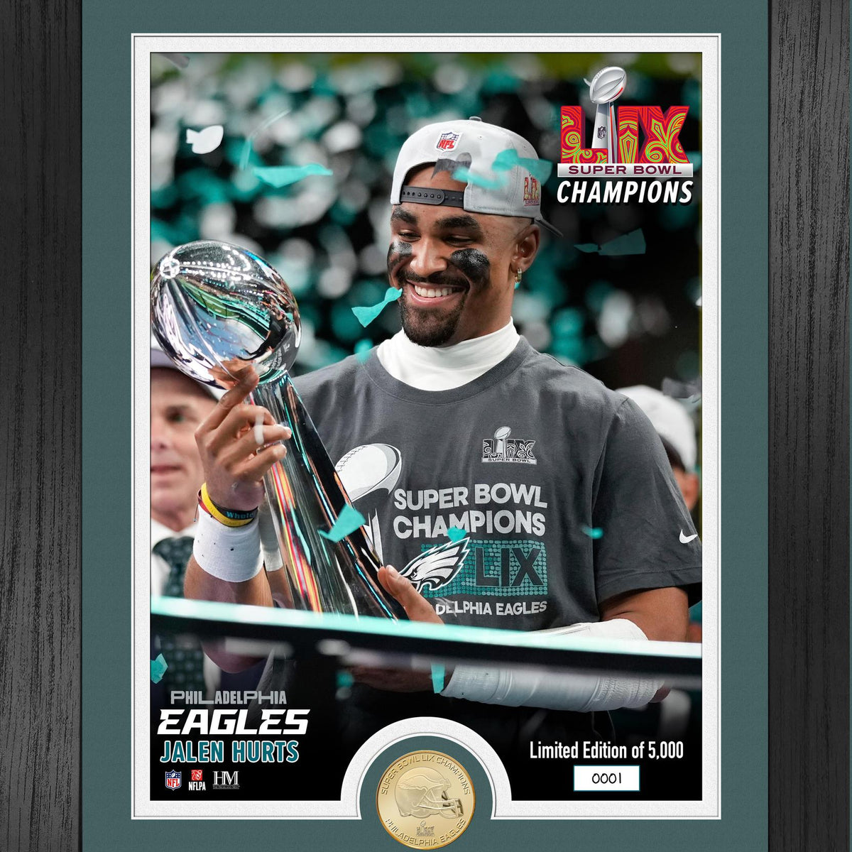 Eagles Jalen Hurts Super Bowl LIX (59) Champions Bronze Coin