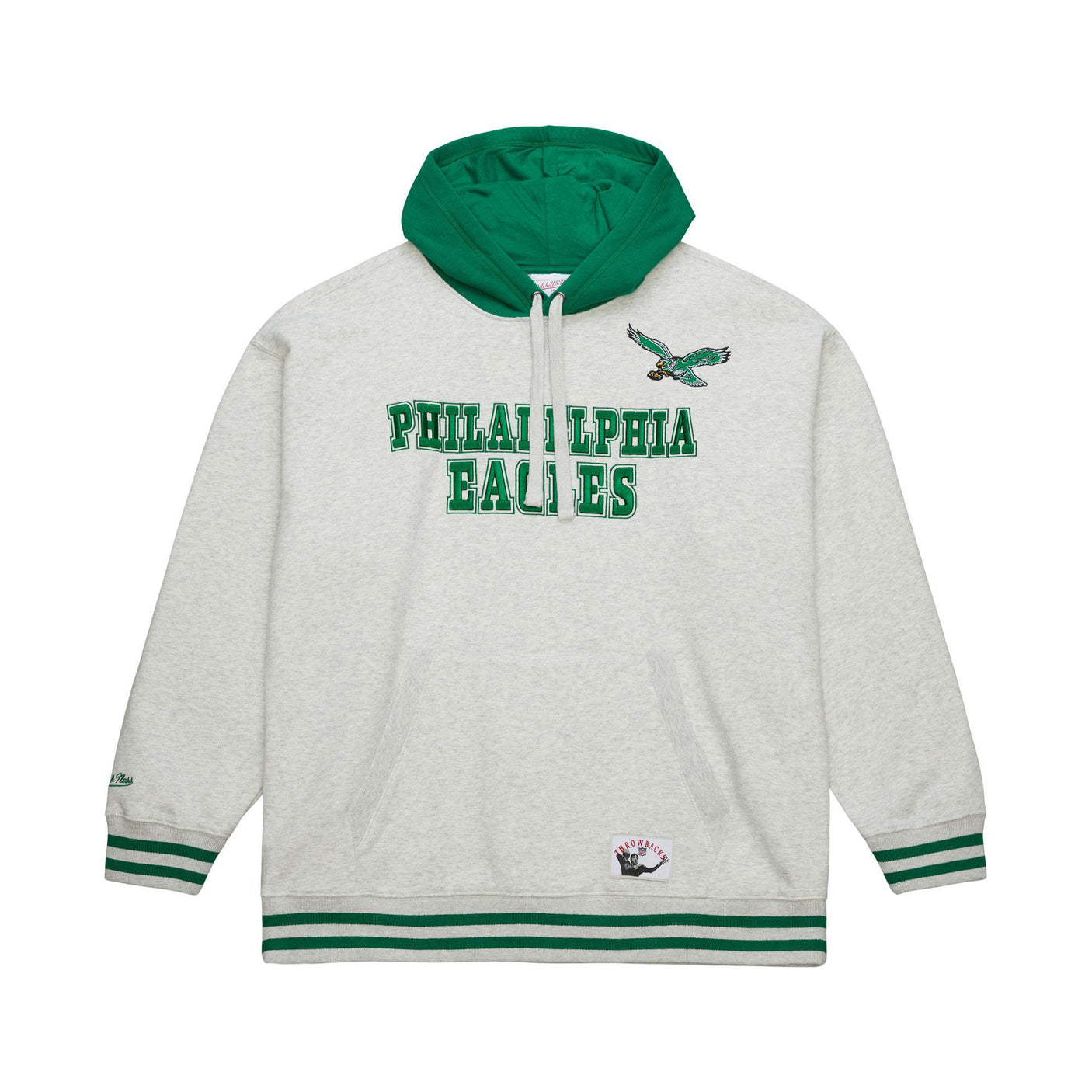 Eagles 2025 Mitchell & Ness Men's NFL Off Season Fleece Hoodie Vintage Logo Sweatshirt