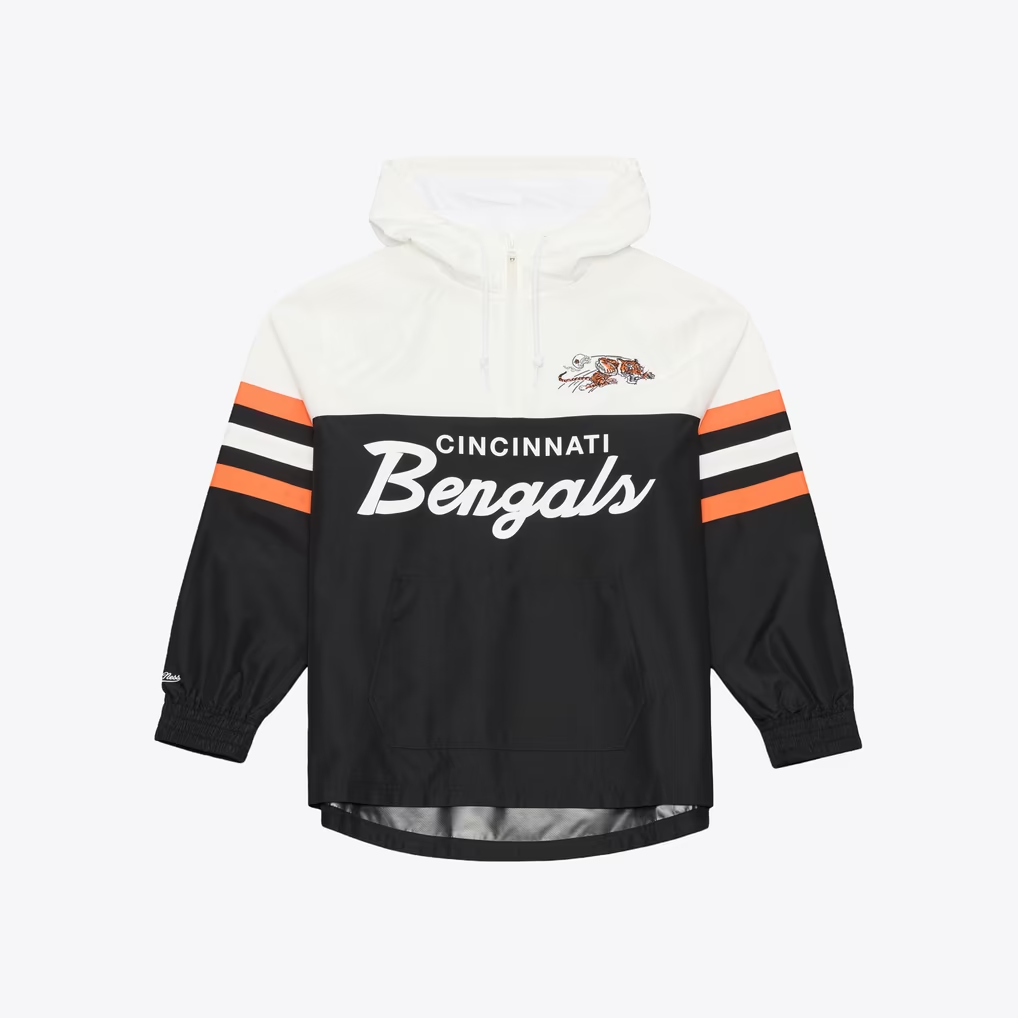 Bengals 2026 Mitchell & Ness Men's Head Coach Lightweight Anorak Windbreaker Pro Football Hall of Fame
