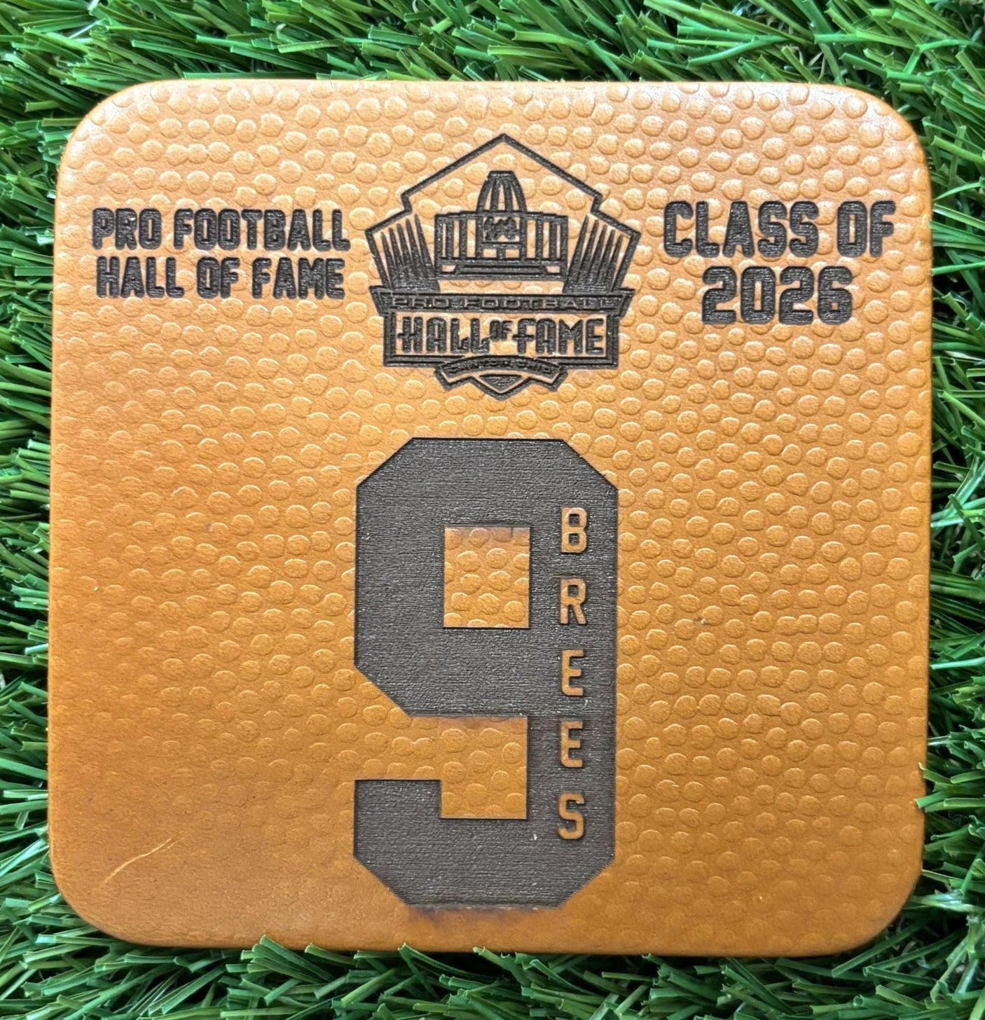 Drew Brees Leather Player Coaster