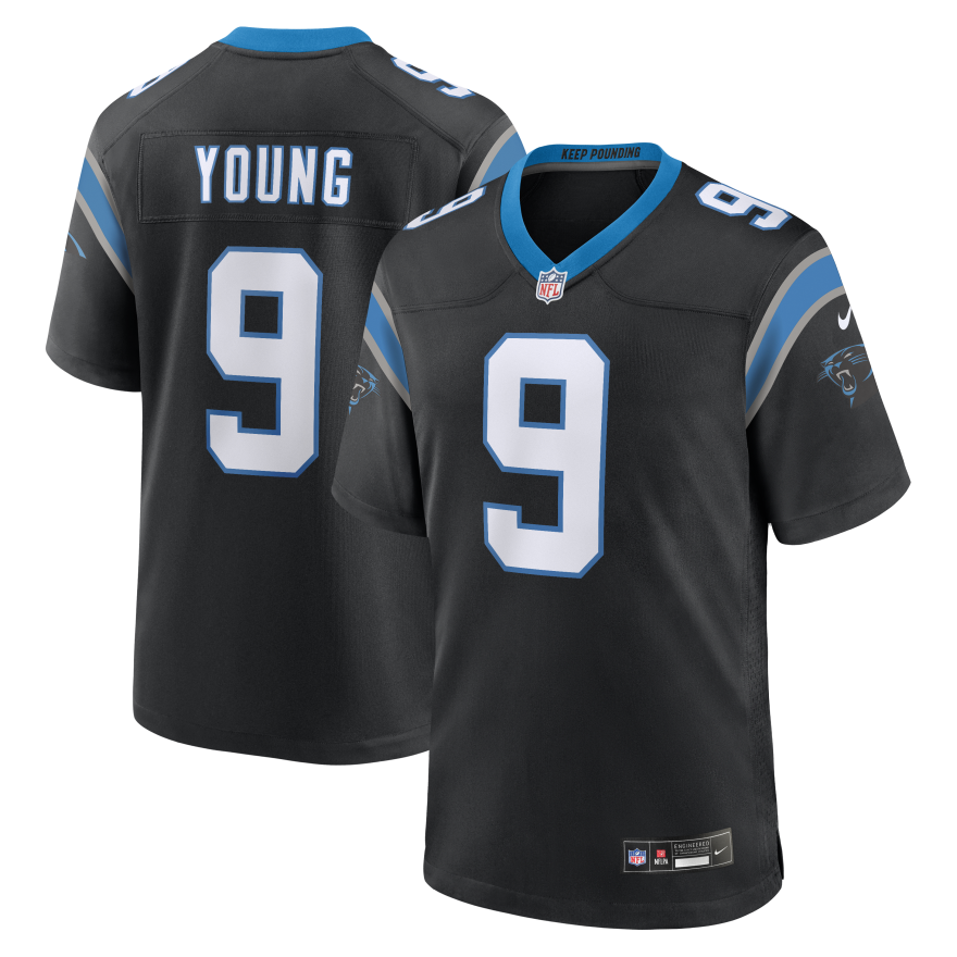 Panthers Bryce Young Men's Black Nike Game Jersey