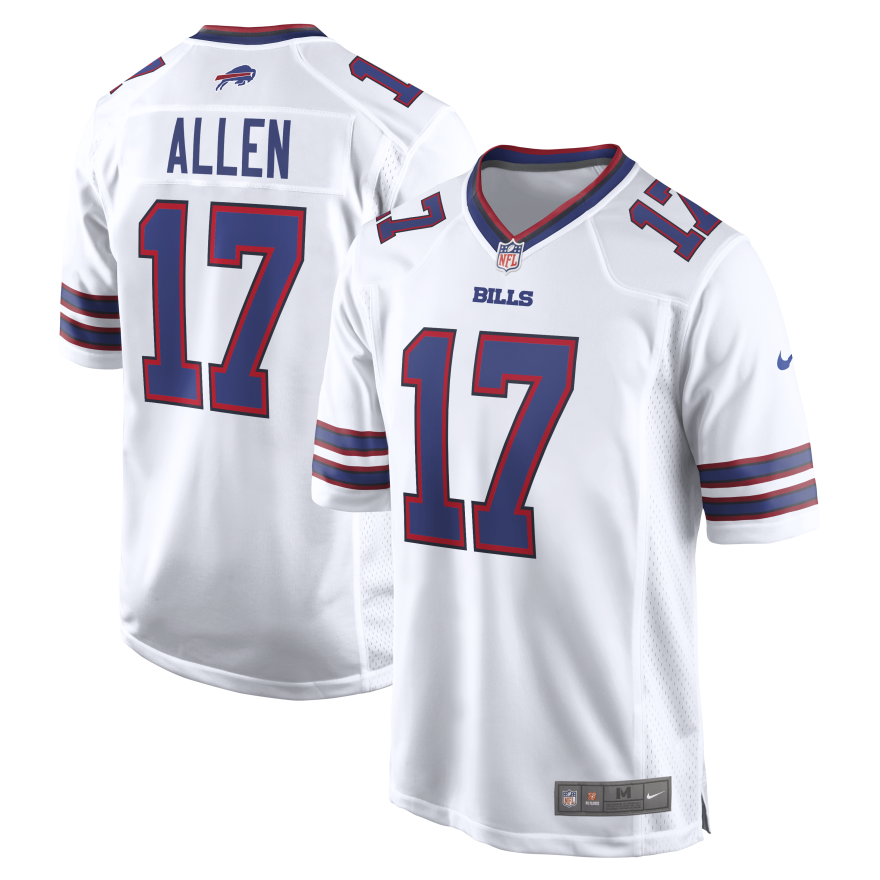 Bills Josh Allen Nike Men's White Game Jersey
