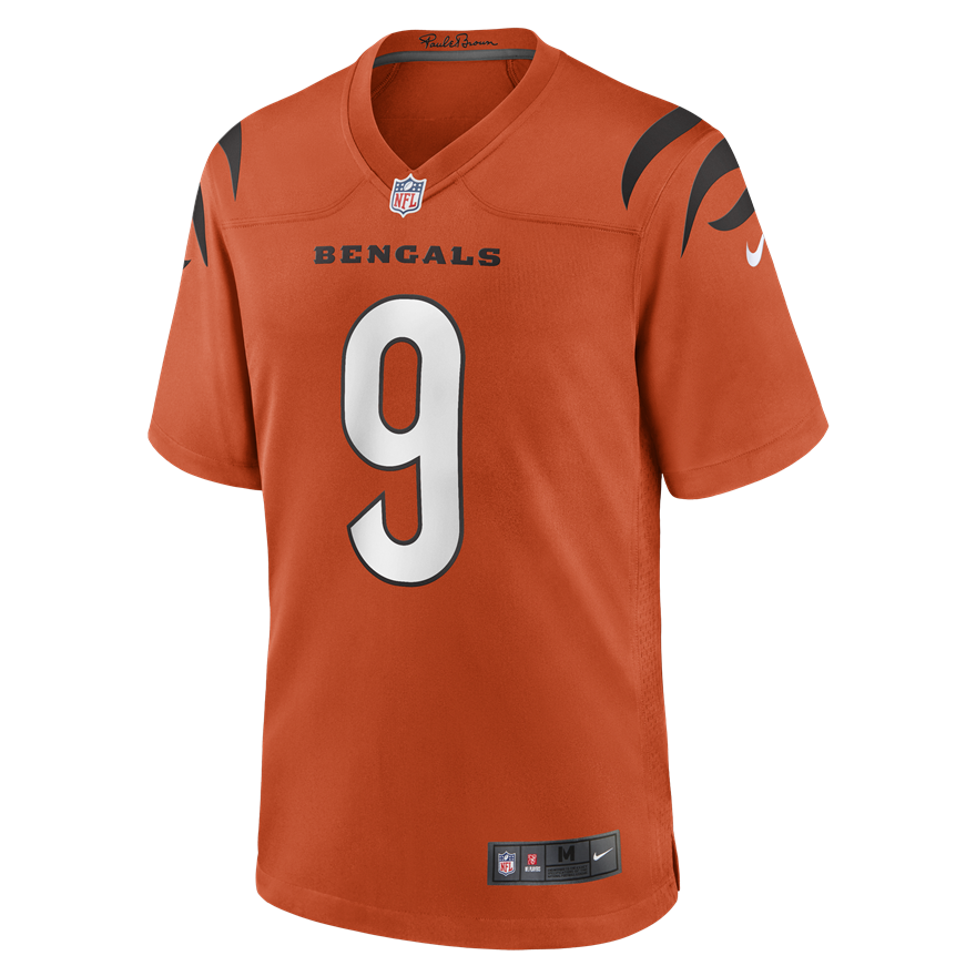 Bengals Joe Burrow Men's Nike Orange Alternate Game Jersey