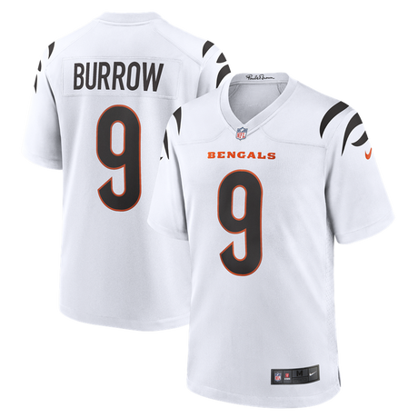Bengals Joe Burrow Men's White Road Nike Game Jersey