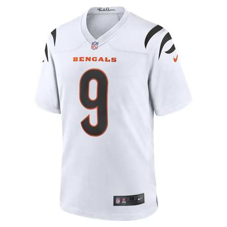 Bengals Joe Burrow Men's White Road Nike Game Jersey