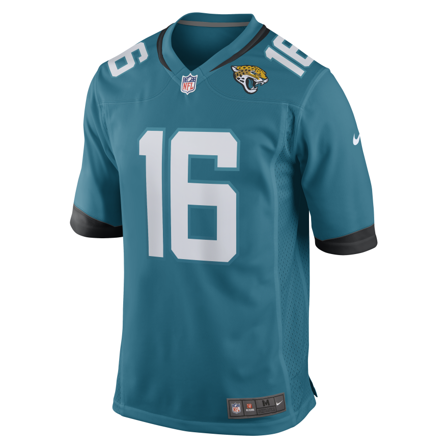 Jaguars Trevor Lawrence Men's Teal Nike Game Jersey