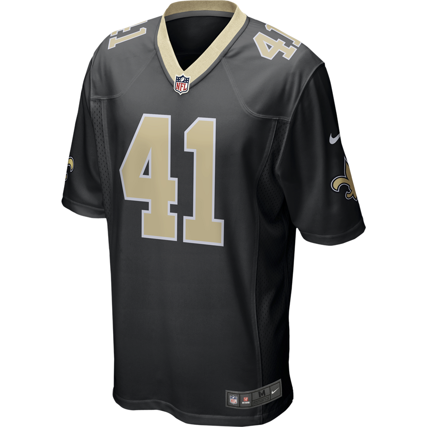 Saints Alvin Kamara Nike Men's Black Game Jersey