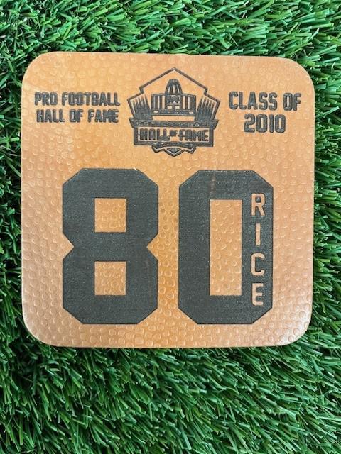 Jerry Rice Leather Player Coaster